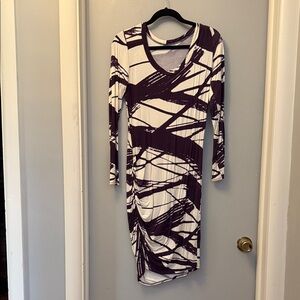 Abstract Purple and White Women's Dress